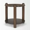 Mercana Jovia Brown Mango Wood With Cappuccino Marble Round Side Table 1 - Mercana Jovia Brown Mango Wood With Cappuccino Marble Round Side Table 1