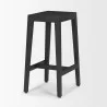 Mercana Colony Black-Brown Solid Wood Counter Stool 2 - Mercana Colony Black-Brown Solid Wood Counter Stool 2