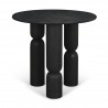 Mercana Sonel Matte Black Wood Pedestal Foyer Table Front