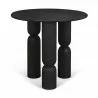 Mercana Sonel Matte Black Wood Pedestal Foyer Table Front - Mercana Sonel Matte Black Wood Pedestal Foyer Table Front