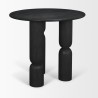 Mercana Sonel Matte Black Wood Pedestal Foyer Table 1