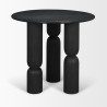 Mercana Sonel Matte Black Wood Pedestal Foyer Table 2
