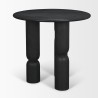 Mercana Sonel Matte Black Wood Pedestal Foyer Table 3