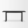 Mercana Grier 65" Black Wood With Black Cane Console Table Front - Mercana Grier 65" Black Wood With Black Cane Console Table Front