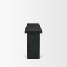 Mercana Grier 65" Black Wood With Black Cane Console Table Side