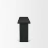Mercana Grier 65" Black Wood With Black Cane Console Table Side - Mercana Grier 65" Black Wood With Black Cane Console Table Side