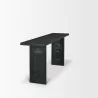 Mercana Grier 65" Black Wood With Black Cane Console Table 3 - Mercana Grier 65" Black Wood With Black Cane Console Table 3