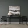 Mercana Grier 65" Black Wood With Black Cane Console Table - Mercana Grier 65" Black Wood With Black Cane Console Table