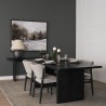 Mercana Grier 65" Black Wood With Black Cane Console Table 2