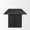 Mercana Grier 84" Black Wood With Black Cane Dining Table Side