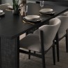 Mercana Grier 84" Black Wood With Black Cane Dining Table Top