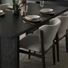 Mercana Grier 84" Black Wood With Black Cane Dining Table Top - Mercana Grier 84" Black Wood With Black Cane Dining Table Top