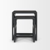 Mercana Grier Set of 2 Black Wood With Black Cane Nesting Accent Tables