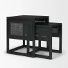 Mercana Grier Set of 2 Black Wood With Black Cane Nesting Accent Tables2 - Mercana Grier Set of 2 Black Wood With Black Cane Nesting Accent Tables2
