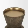 Mercana Odilia Large Textured Antiqued Gold Metal Geometric Pillar Candle Holder - Mercana Odilia Large Textured Antiqued Gold Metal Geometric Pillar Candle Holder