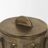 Mercana Deacon Large Antiqued Gold Metal Canister with Sculptural Handles3 - Mercana Deacon Large Antiqued Gold Metal Canister with Sculptural Handles3