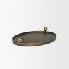 Mercana Jianna Small Oval Textured Antiqued Gold Metal Tray with Handles 1 - Mercana Jianna Small Oval Textured Antiqued Gold Metal Tray with Handles 1