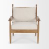 Mercana Danni Beige Fabric Beech Wood Framed Accent Lounge Chair Front