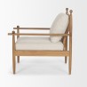 Mercana Danni Beige Fabric Beech Wood Framed Accent Lounge Chair Other Side