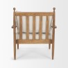 Mercana Danni Beige Fabric Beech Wood Framed Accent Lounge Chair Back