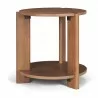 Mercana Hisako Mid Brown Open Round Accent Table - Mercana Hisako Mid Brown Open Round Accent Table