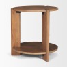Mercana Hisako Mid Brown Open Round Accent Table 1