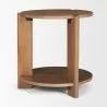 Mercana Hisako Mid Brown Open Round Accent Table 1 - Mercana Hisako Mid Brown Open Round Accent Table 1