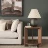 Mercana Hisako Mid Brown Open Round Accent Table - Mercana Hisako Mid Brown Open Round Accent Table