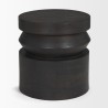Mercana Rashama Dark Brown Wood Stacked Geometric Round Accent Table 3