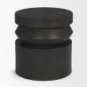 Mercana Rashama Dark Brown Wood Stacked Geometric Round Accent Table 3 - Mercana Rashama Dark Brown Wood Stacked Geometric Round Accent Table 3