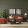 Mercana Saga Stonewashed Rust Chenille Fabric 3 Seater Sofa - Mercana Saga Stonewashed Rust Chenille Fabric 3 Seater Sofa