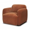 Mercana Saga Stonewashed Rust Chenille Fabric Upholstered Chair Side