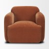 Mercana Saga Stonewashed Rust Chenille Fabric Upholstered Chair Front
