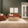 Mercana Saga Stonewashed Rust Chenille Fabric Upholstered Chair