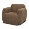 Mercana Saga Textured Brown Plush Fabric Upholstered Chair 1