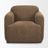 Mercana Saga Textured Brown Plush Fabric Upholstered Chair Front