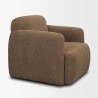 Mercana Saga Textured Brown Plush Fabric Upholstered Chair Side