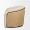 Mercana Fonda Cream Fabric w/ Natural Jute Swivel Accent Chair Side