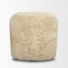 Mercana Huntley Cream Faux Fur Fabric Swivel Accent Chair Back - Mercana Huntley Cream Faux Fur Fabric Swivel Accent Chair Back