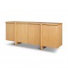 Mercana Rowan Light Brown Oak Wood Closed 4 Door Sideboard 2