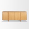 Mercana Rowan Light Brown Oak Wood Closed 4 Door Sideboard Front