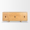 Mercana Rowan Light Brown Oak Wood Closed 4 Door Sideboard Back