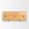 Mercana Rowan Light Brown Oak Wood Closed 4 Door Sideboard Back - Mercana Rowan Light Brown Oak Wood Closed 4 Door Sideboard Back
