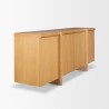 Mercana Rowan Light Brown Oak Wood Closed 4 Door Sideboard Other Side