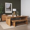Mercana Rowan Light Brown Oak Wood Closed 4 Door Sideboard Set