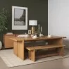 Mercana Rowan Light Brown Oak Wood Closed 4 Door Sideboard Set - Mercana Rowan Light Brown Oak Wood Closed 4 Door Sideboard Set