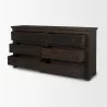 Mercana Rhett Reclaimed Wood 6 Drawer Cabinet Open - Mercana Rhett Reclaimed Wood 6 Drawer Cabinet Open