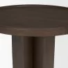 Mercana Cayson Dark Brown Sculptural Round Accent Table Top - Mercana Cayson Dark Brown Sculptural Round Accent Table Top