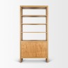 Mercana Belford 2-Door Open Light Brown Oak Wood Shelving Unit Back