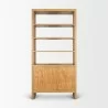 Mercana Belford 2-Door Open Light Brown Oak Wood Shelving Unit Back - Mercana Belford 2-Door Open Light Brown Oak Wood Shelving Unit Back